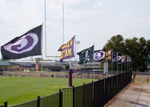 3'x5' Spirit Flags used on a stadium