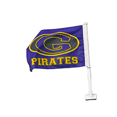 12"x18" Car Flag with strong highway speeds pole.