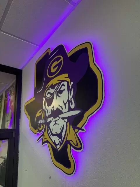 L.E.D Backlit Aluminum Mascot Sign - Image 3